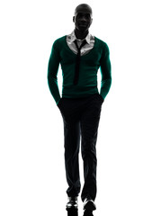 african black man walking silhouette