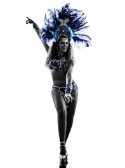 woman samba dancer silhouette