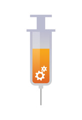 Syringe with icon