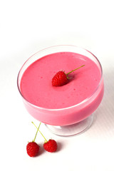 Raspberry dessert with cream cheese