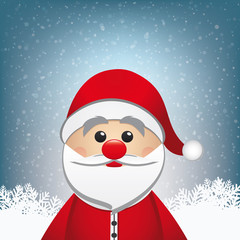 santa claus winter snowy landscape
