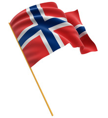 3D Norwegian flag (clipping path included)