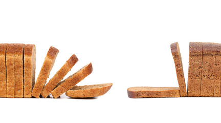 Sliced brown bread on two sides.