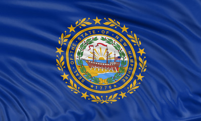 3D New Hampshire Flag