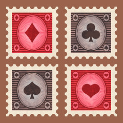 Set of Poker Stamps