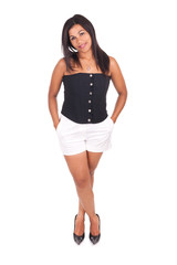 Fototapeta premium African american woman with long hair