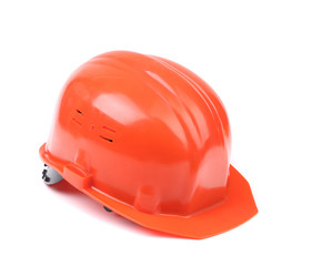 Fototapeta premium Closeup of red hard hat.