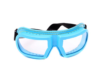 Blue protective glasses.