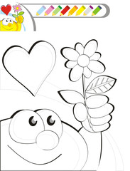 COLORING BOOK SKETCH: A flower for my mom