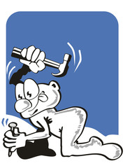 Carpenter with hammer