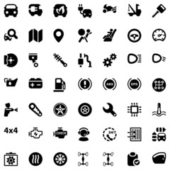 Fototapeta premium iconset automobile black
