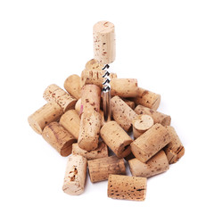 Corkscrew and wine corks