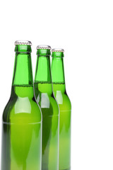 Three bottles of light beer