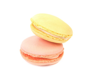 Two various macaron cakes. Close up.