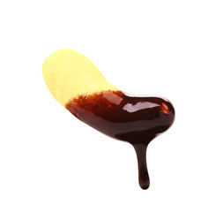 Marshmallow in chocolate syrop.