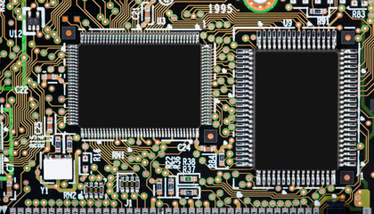 Microcomputer Platine mit SMD Bauteilen