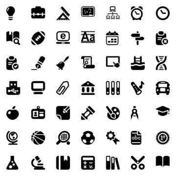 school iconset black