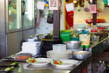 Food preparation in the kitchen