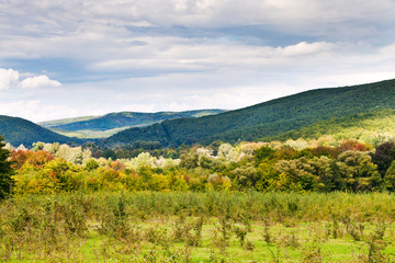 panorama of caucasian mountains