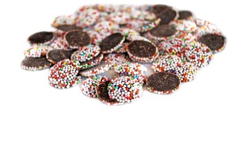 schokoladenlinsen mit  liebesperlen