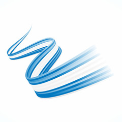 Abstract waving Greek, Argentinian and Israeli flag