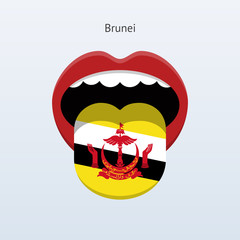 Brunei language. Abstract human tongue.