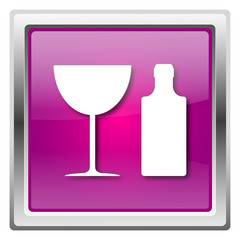 Bottle and glass icon