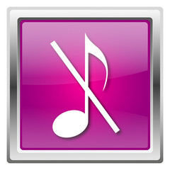 Musical note - no sound icon
