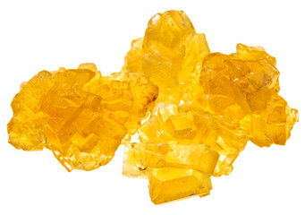 pieces of yellow crystal caramel sugar