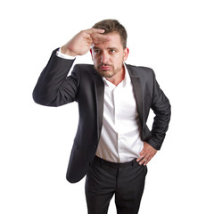 Business man looking into the horizon