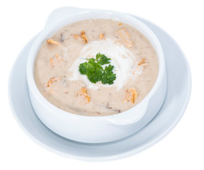 Isolated Chanterelle Soup
