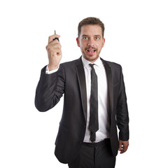Business man with a key