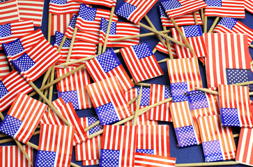Obraz premium USA Stars & Stripes toothpick flags background