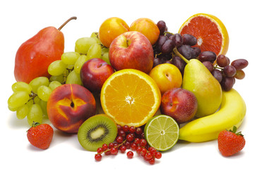 group of fresh mixed fruits