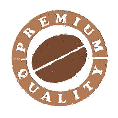 stamp with coffee bean