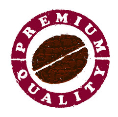 stamp with coffee bean