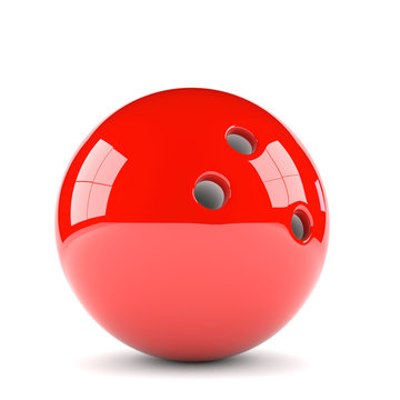 red bowling ball