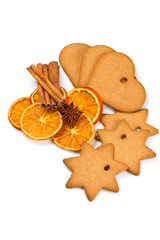biscuits with  cinnamon and  orange dried