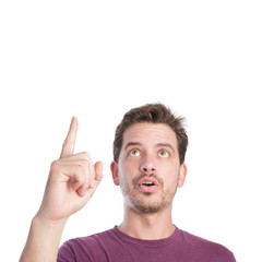 Fototapeta premium Man pointing something