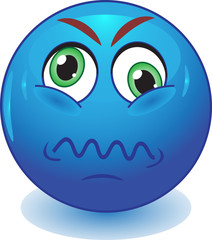 Смайл сумасшедший, расстроенный