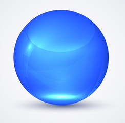 Transparent blue sphere.