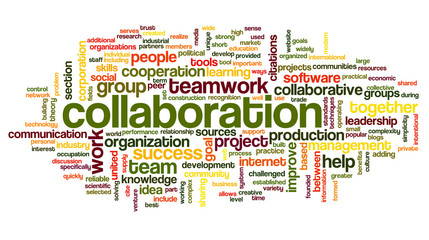 Collaboration concept in word tag cloud - 57001454