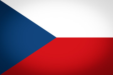 Czech Republic flag vignetted - obrazy, fototapety, plakaty