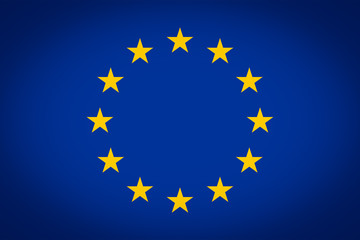 Flag of Europe vignetted