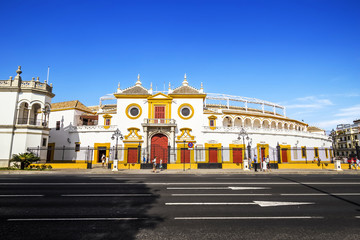 Fototapeta premium Bullring arena (Plaza de toros de la Real Maestranza),Sevilla.