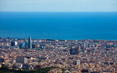 Barcelona. Spain. View of the city from the top.