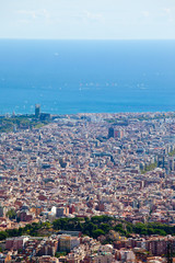  Barcelona. Spain. View of the city from the top.