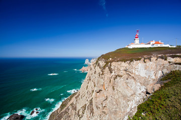 Fototapeta na wymiar Cabo da Roca, najbardziej zachodni punkt Europy, w Portugalii