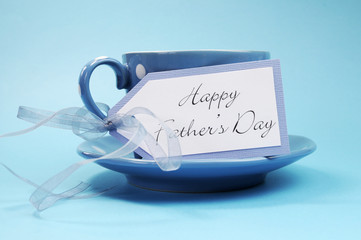 Happy Fathers Day gift tag with a cup of coffee