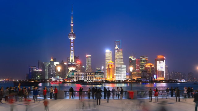 Shanghai in China, timelapse